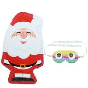 Gymnture christmas Santa Pinata Set Hanging Decor Christmas Party Prop with Eye Mask